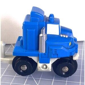 Fisher Price GeoTrax Semi Push Truck Rig Blue 2003 Replacement 3"